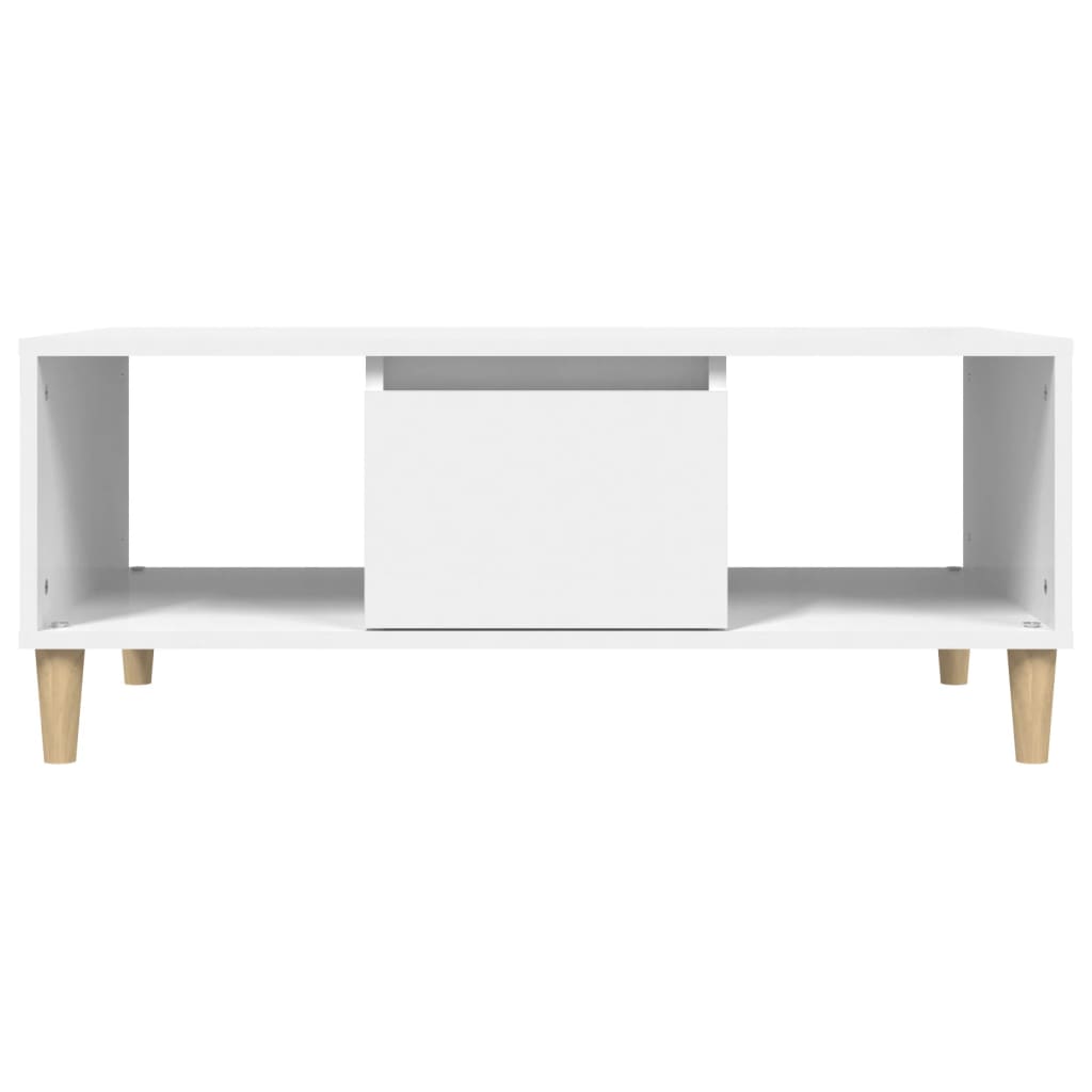 Tavolino da Salotto Bianco 90x50x36,5 cm in Legno Multistrato - homemem39