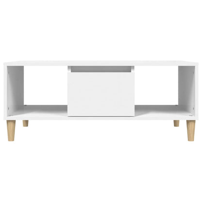 Tavolino da Salotto Bianco 90x50x36,5 cm in Legno Multistrato - homemem39