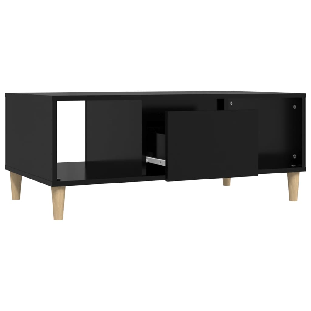 Tavolino da Salotto Nero 90x50x36,5 cm in Legno Multistrato - homemem39