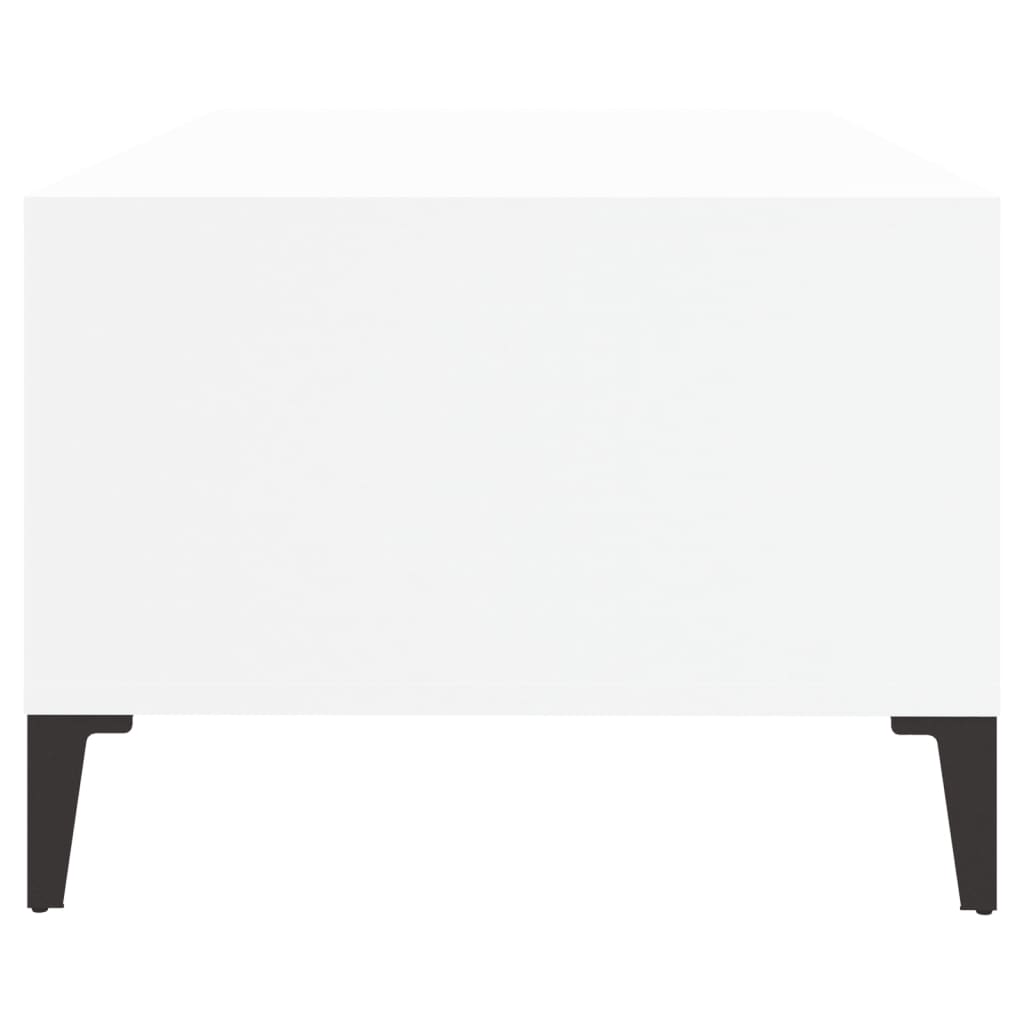 Tavolino da Salotto Bianco 90x50x36,5 cm in Legno Multistrato - homemem39