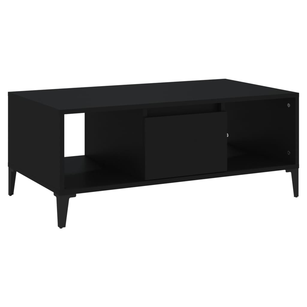 Tavolino da Salotto Nero 90x50x36,5 cm in Legno Multistrato - homemem39