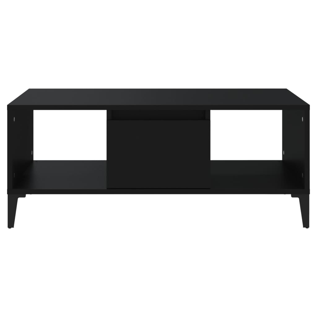 Tavolino da Salotto Nero 90x50x36,5 cm in Legno Multistrato - homemem39