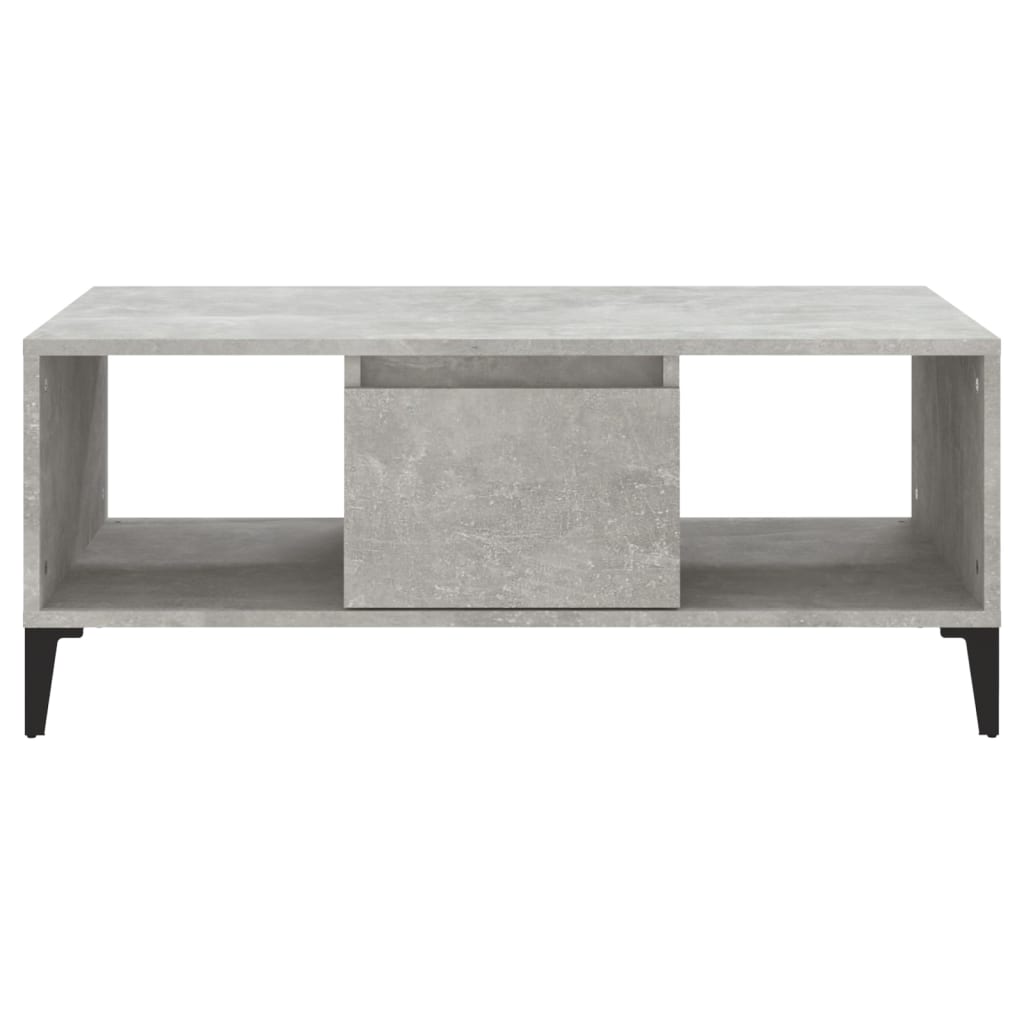 Tavolino Salotto Grigio Cemento 90x50x36,5 cm Legno Multistrato - homemem39