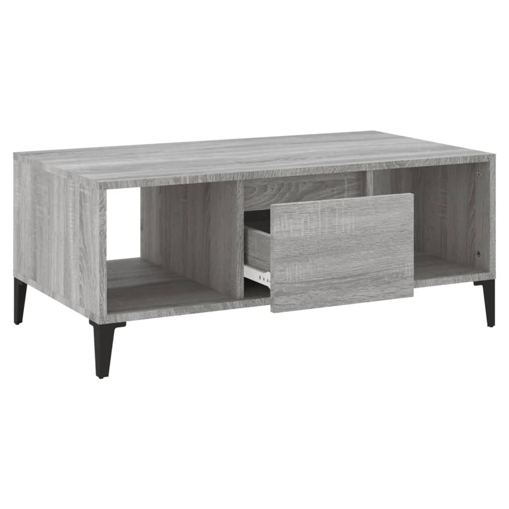 Tavolino Salotto Grigio Sonoma 90x50x36,5 cm Legno Multistrato - homemem39