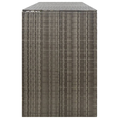 Copribidone Quadruplo Grigio 274x80x117 cm in Polyrattan - homemem39