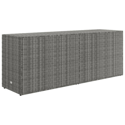 Mobile Portaoggetti da Giardino Grigio 198x55,5x80cm Polyrattan - homemem39