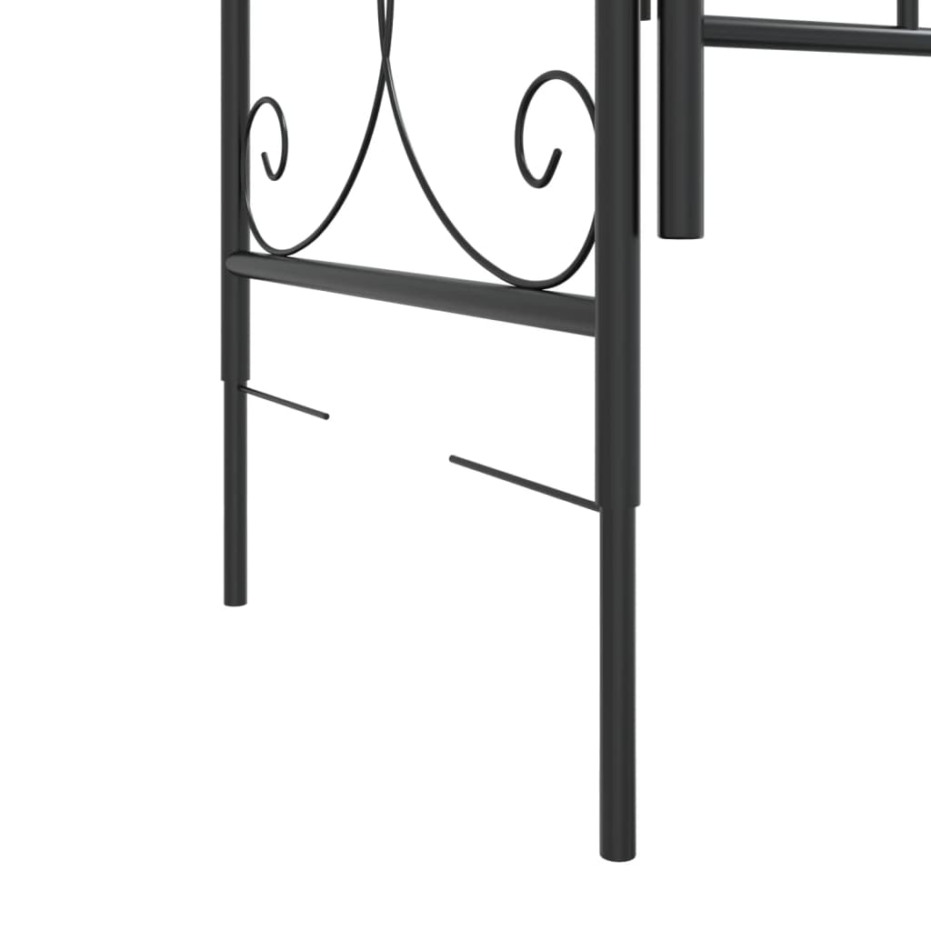 Arco da Giardino con Cancello Nero 108x45x235 cm Acciaio - homemem39