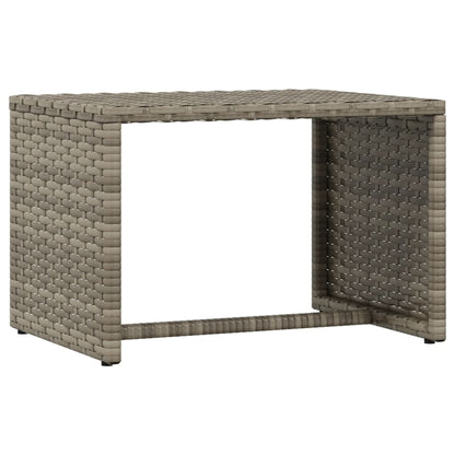 Lettino Prendisole con Tavolino Grigio in Polyrattan - homemem39