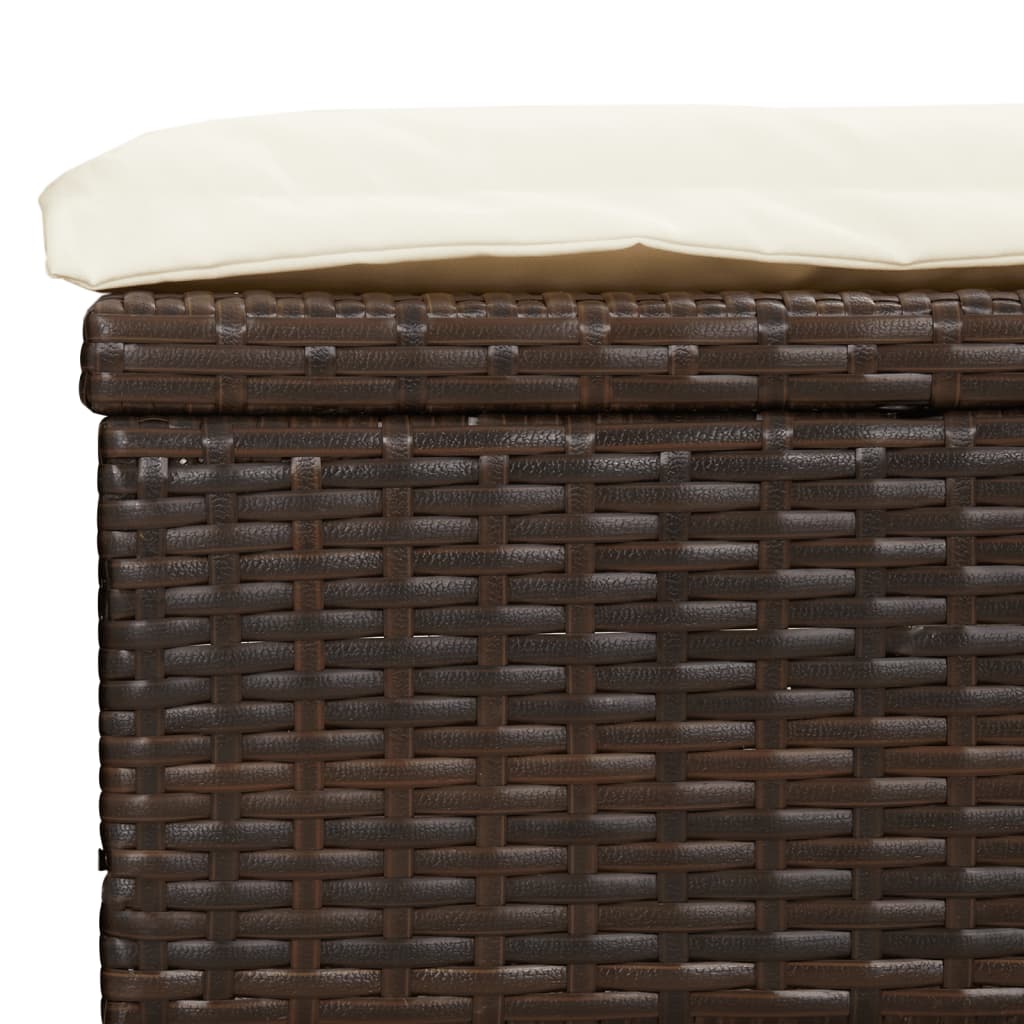 Lettino con Tetto Rotondo Marrone 211x57x140 cm Polyrattan - homemem39