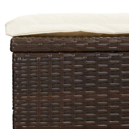 Lettini 2pz Tetto Rotondo Marrone 211x112x140 cm Polyrattan - homemem39