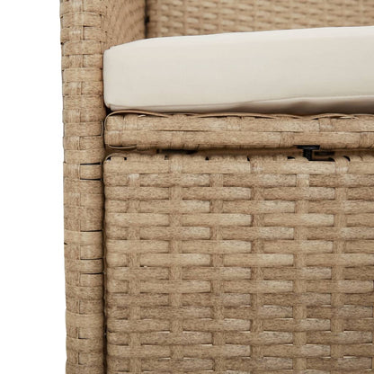 Sedie da Giardino con Cuscini 4 pz in Polyrattan Beige - homemem39