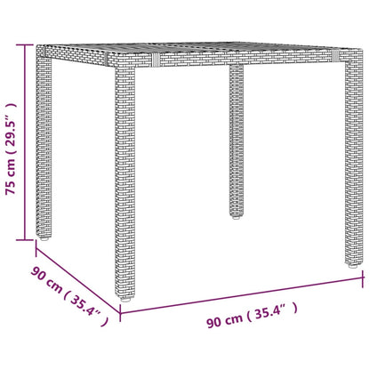 Tavolo Giardino Piano Legno Grigio Polyrattan e Massello Acacia - homemem39