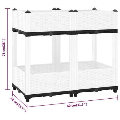 Fioriera Rialzata 80x40x71 cm in Polipropilene - homemem39