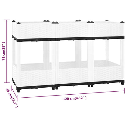 Fioriera Rialzata 120x40x71 cm in Polipropilene - homemem39