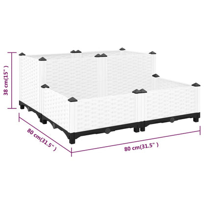 Fioriera Rialzata 80x80x38 cm in Polipropilene - homemem39