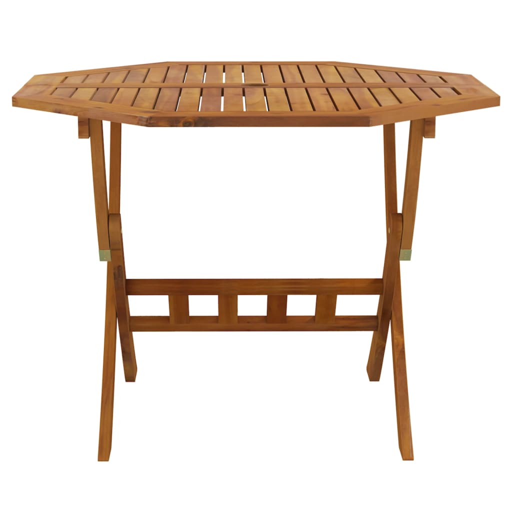 Tavolo da Giardino Pieghevole 90x75 cm Legno Massello di Acacia - homemem39