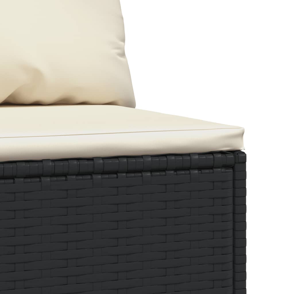 Divani Centrali da Giardino con Cuscini 2pz in Polyrattan Nero - homemem39