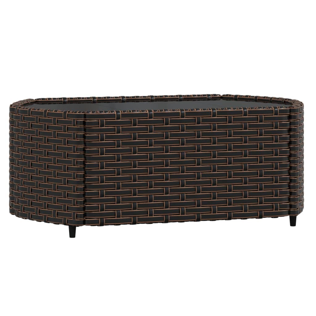 Set Mobili da Giardino 3 pz con Cuscini in Polyrattan Marrone - homemem39