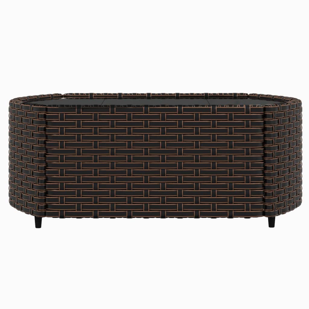 Set Mobili da Giardino 3 pz con Cuscini in Polyrattan Marrone - homemem39