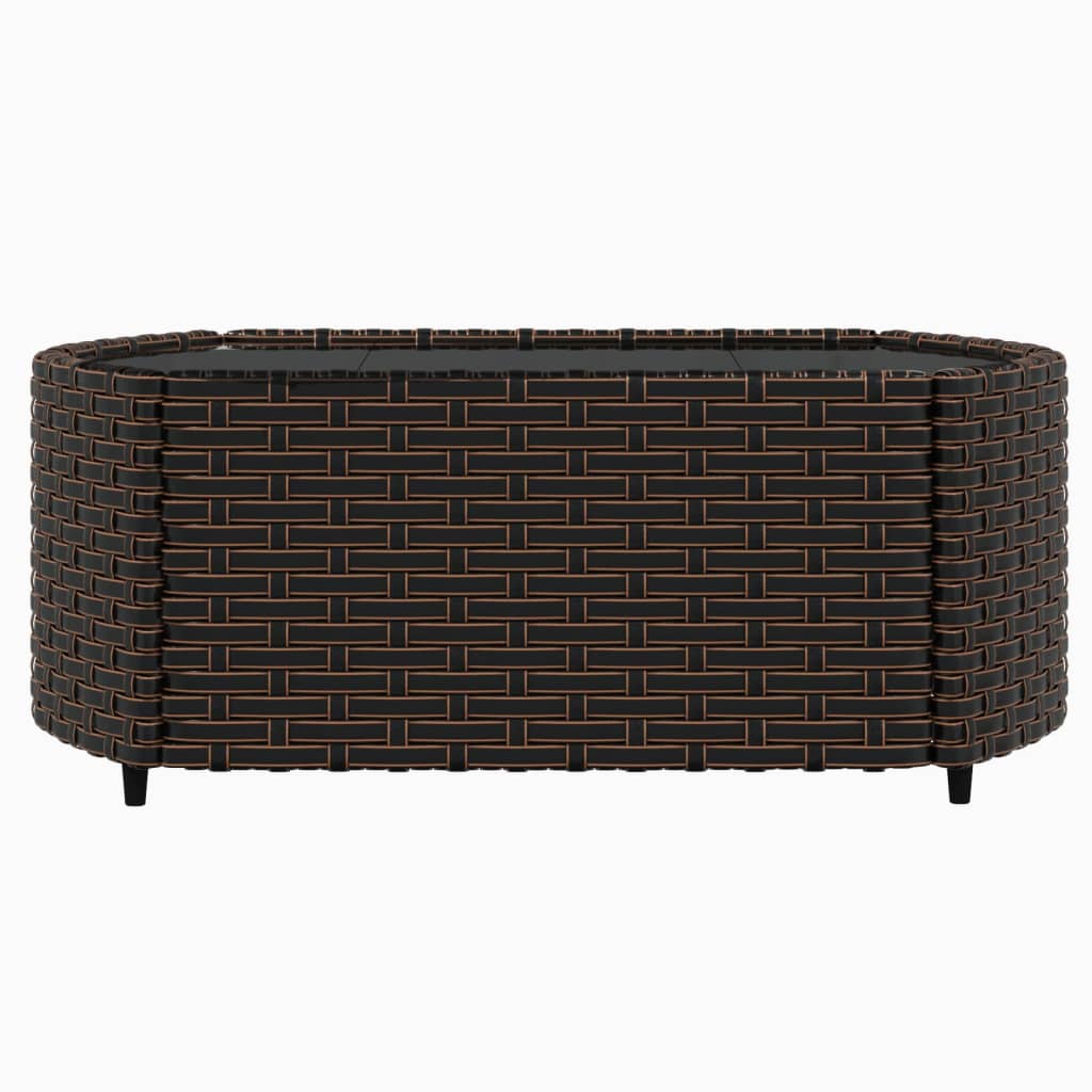 Set Mobili da Giardino 4 pz con Cuscini in Polyrattan Marrone - homemem39