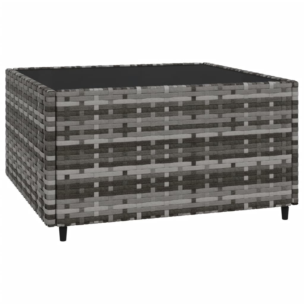 Set Divani da Giardino 3 pz con Cuscini in Polyrattan Grigio - homemem39