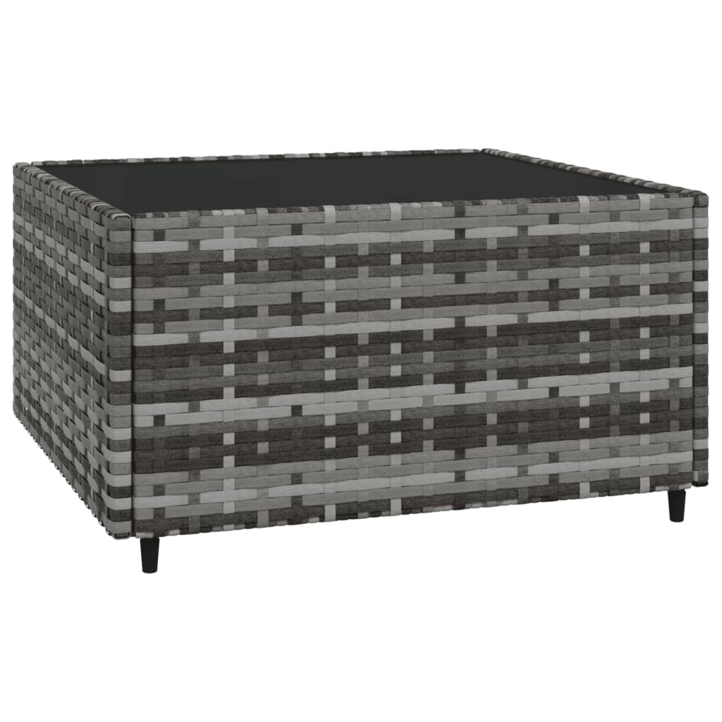 Set Divani da Giardino 4 pz con Cuscini in Polyrattan Grigio - homemem39