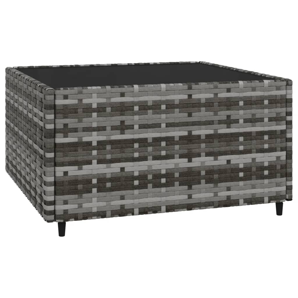 Set Divani da Giardino 3 pz con Cuscini in Polyrattan Grigio - homemem39