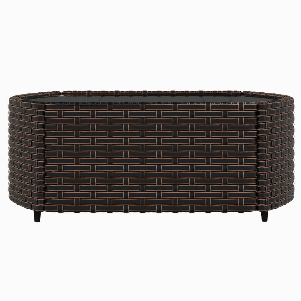 Set Mobili da Giardino 3 pz con Cuscini in Polyrattan Marrone - homemem39