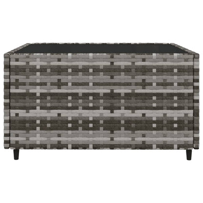 Set Divani da Giardino 3 pz con Cuscini in Polyrattan Grigio - homemem39