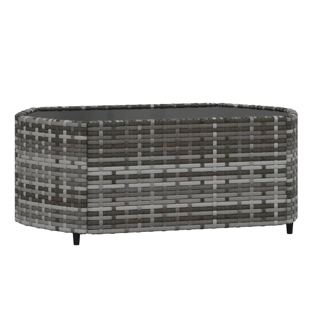 Set Divani da Giardino 4 pz con Cuscini in Polyrattan Grigio - homemem39