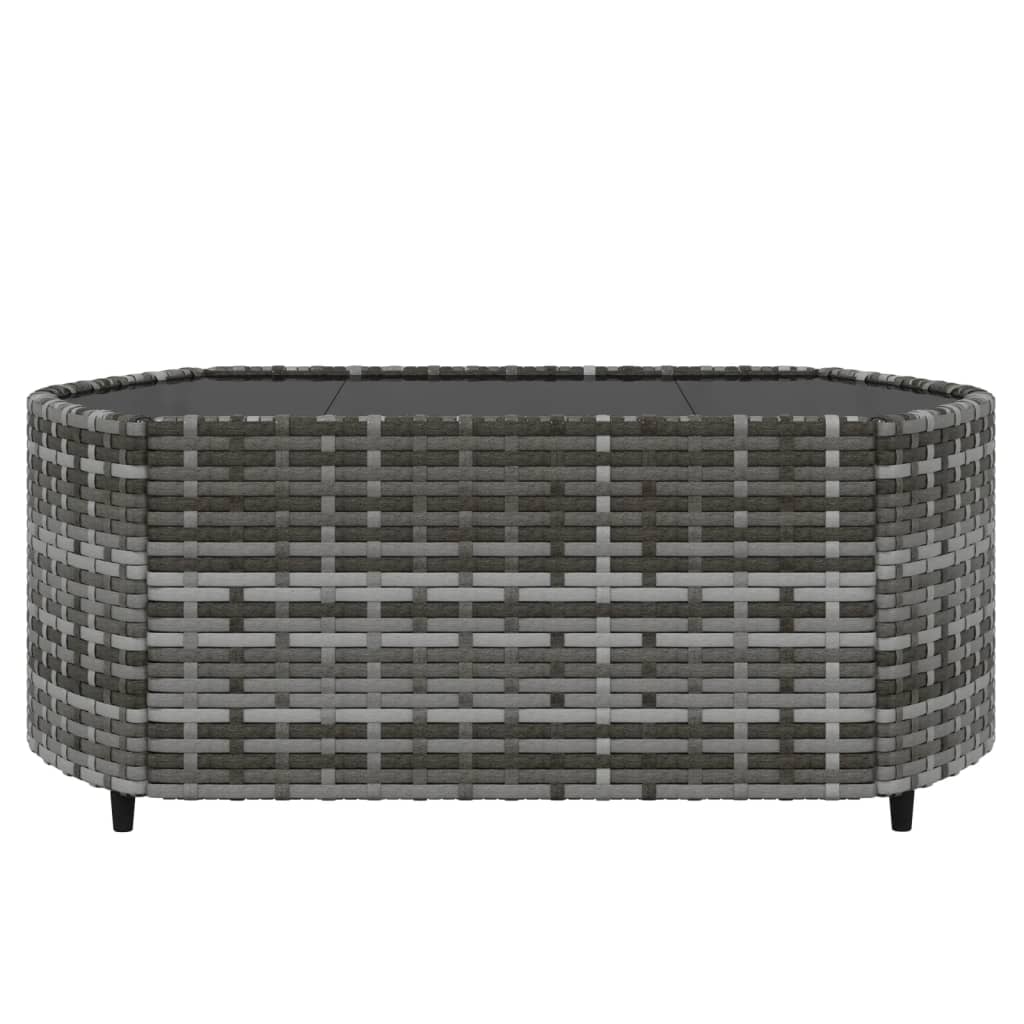 Set Divani da Giardino 4 pz con Cuscini in Polyrattan Grigio - homemem39