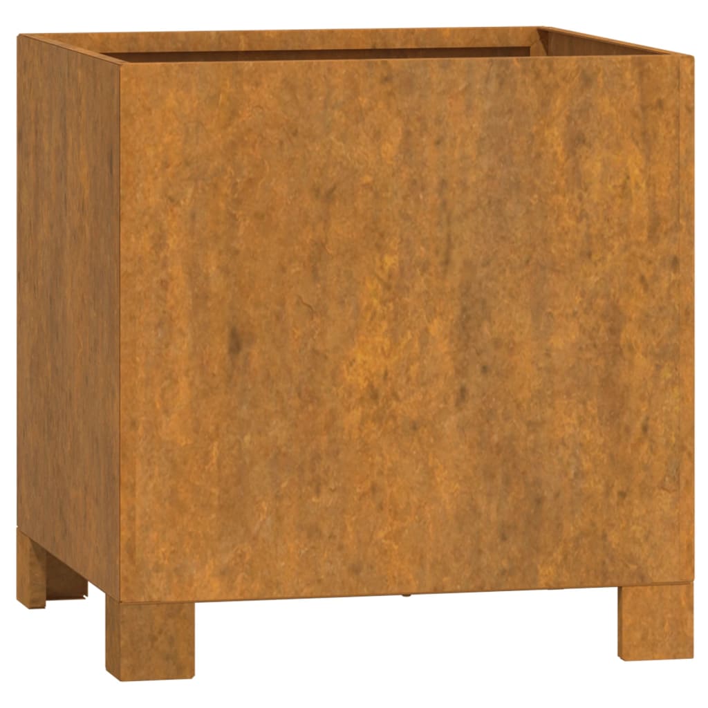 Fioriera con Gambe Ruggine 32x30x33 cm Acciaio Corten - homemem39