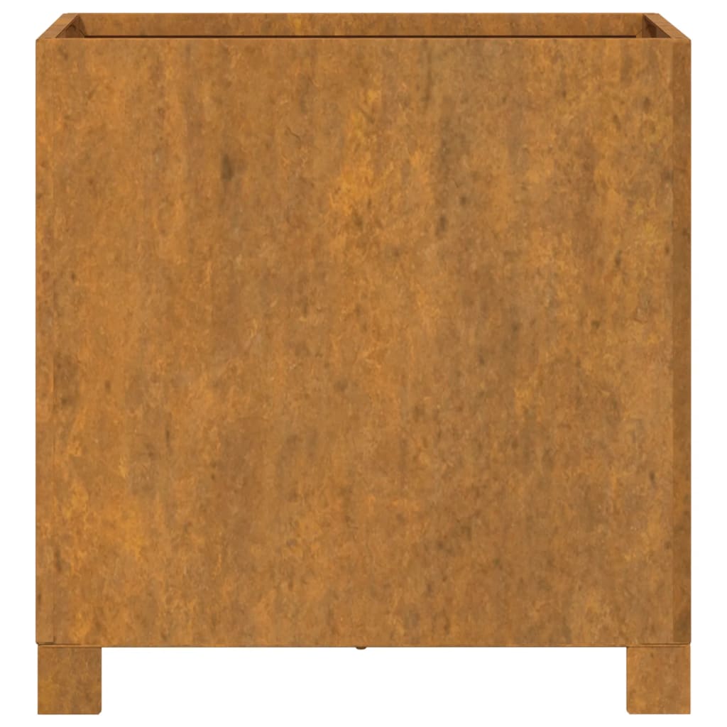 Fioriere con Gambe 2pz Ruggine 42x40x43 cm Acciaio Corten - homemem39