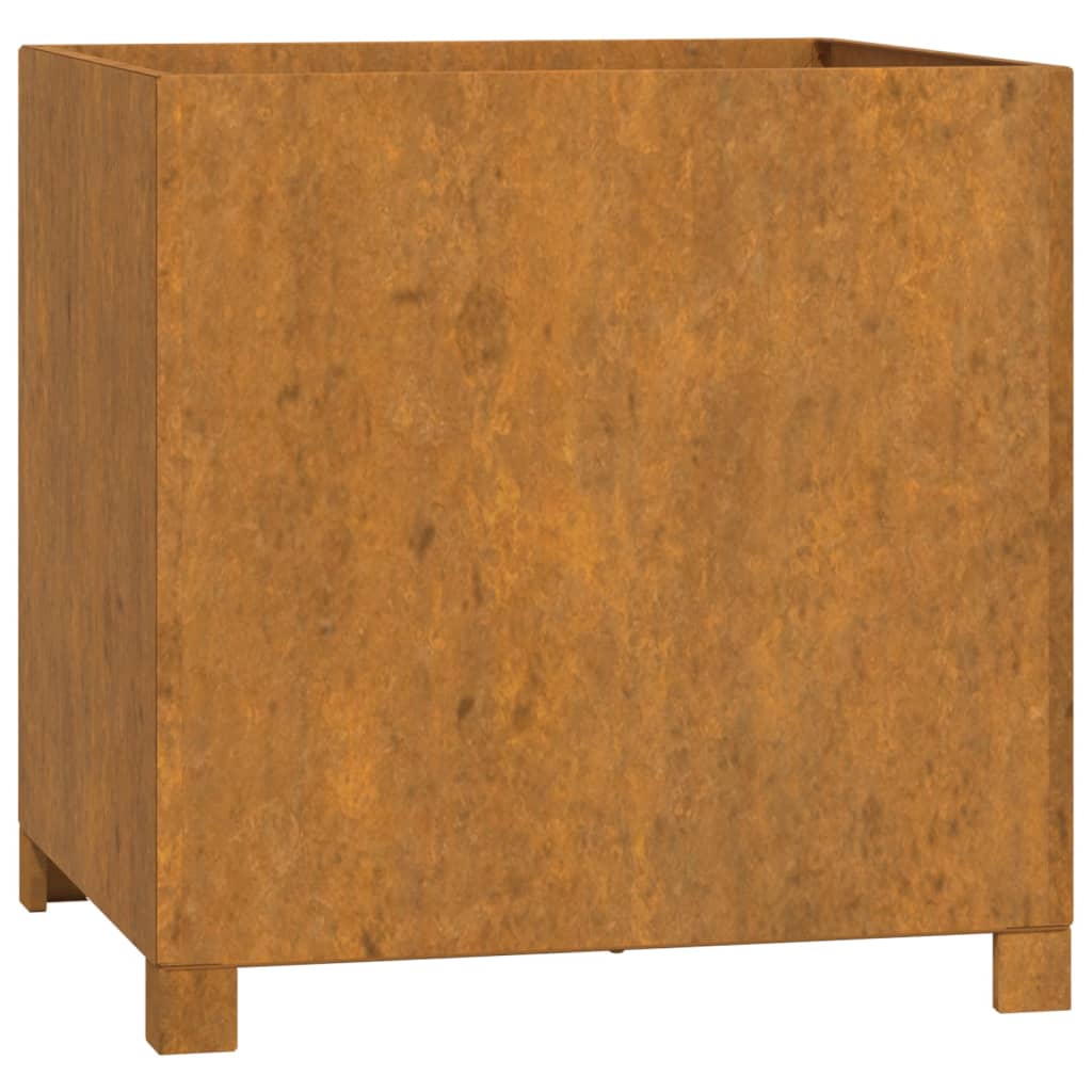 Fioriera con Gambe Ruggine 49x47x50 cm Acciaio Corten - homemem39