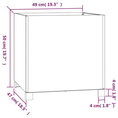 Fioriera con Gambe Ruggine 49x47x50 cm Acciaio Corten - homemem39