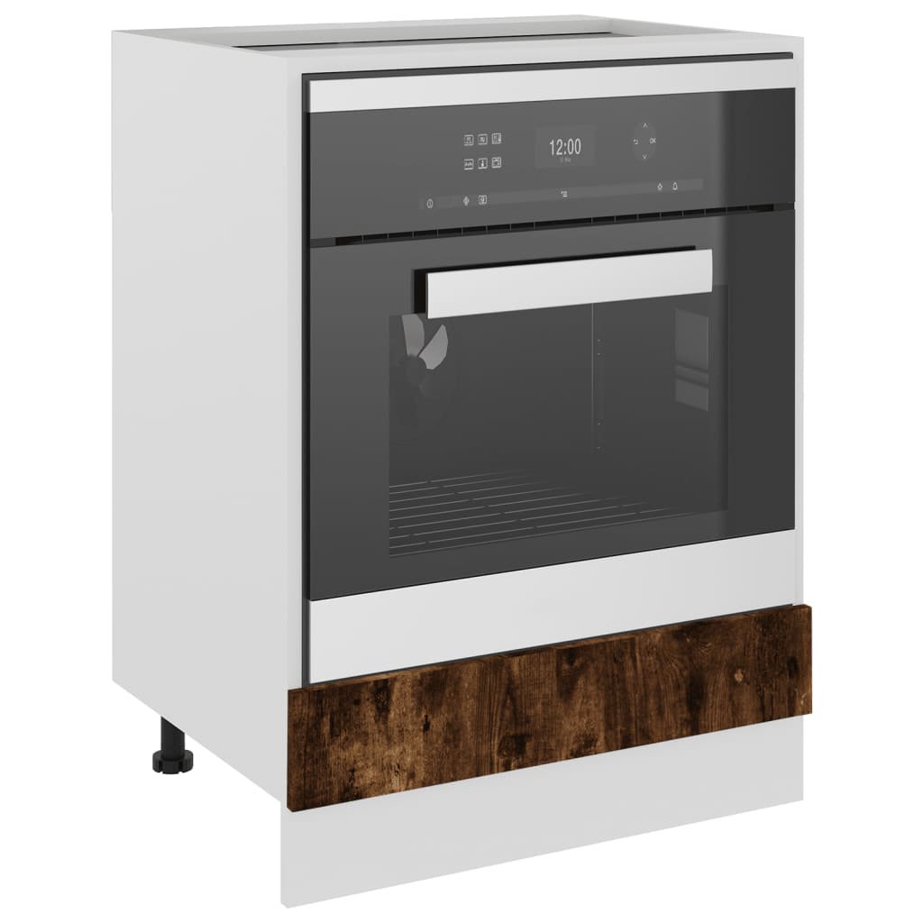 Mobile da Forno Rovere Fumo 60x46x81,5 cm in Legno Multistrato - homemem39