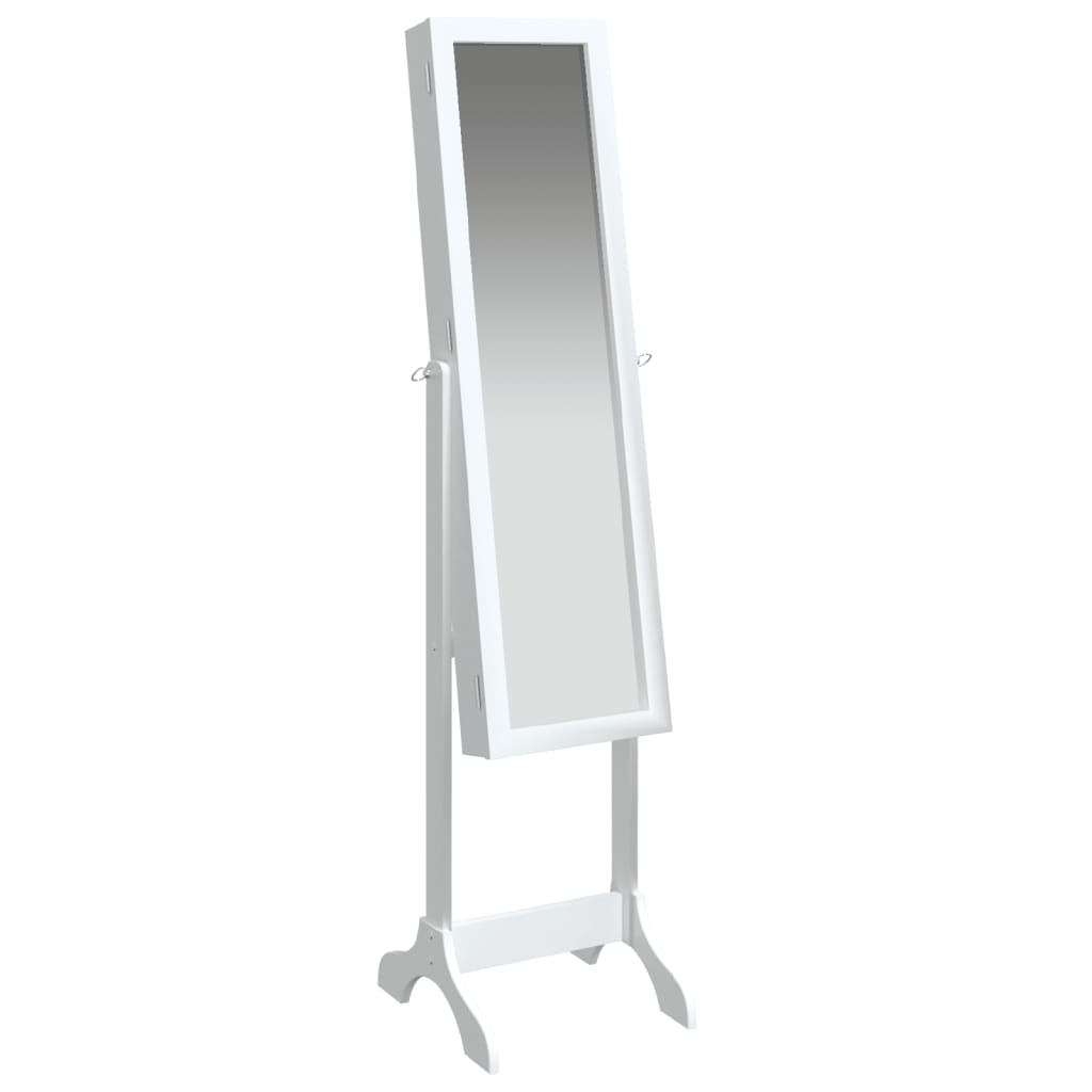 Specchio Autoportante Bianco 34x37x146 cm - homemem39