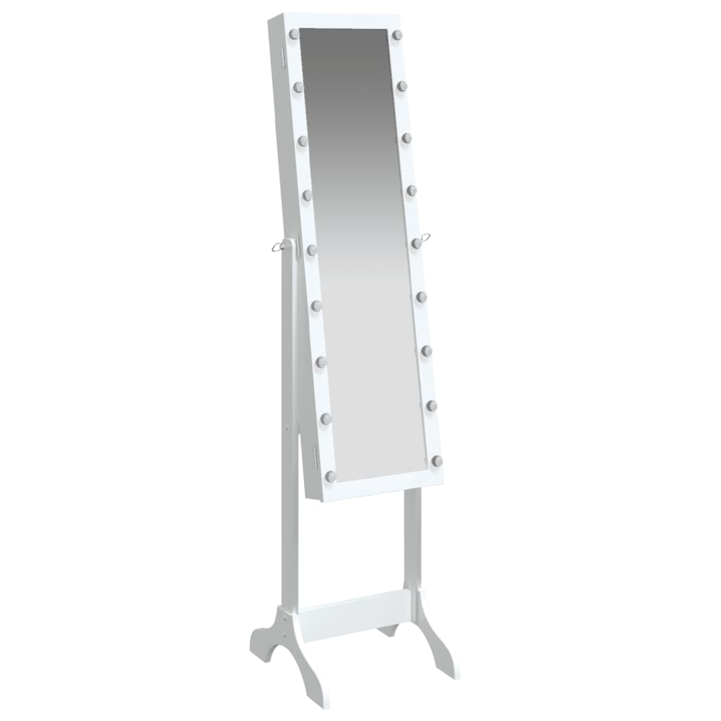 Specchio Autoportante con LED Bianco 34x37x146 cm - homemem39