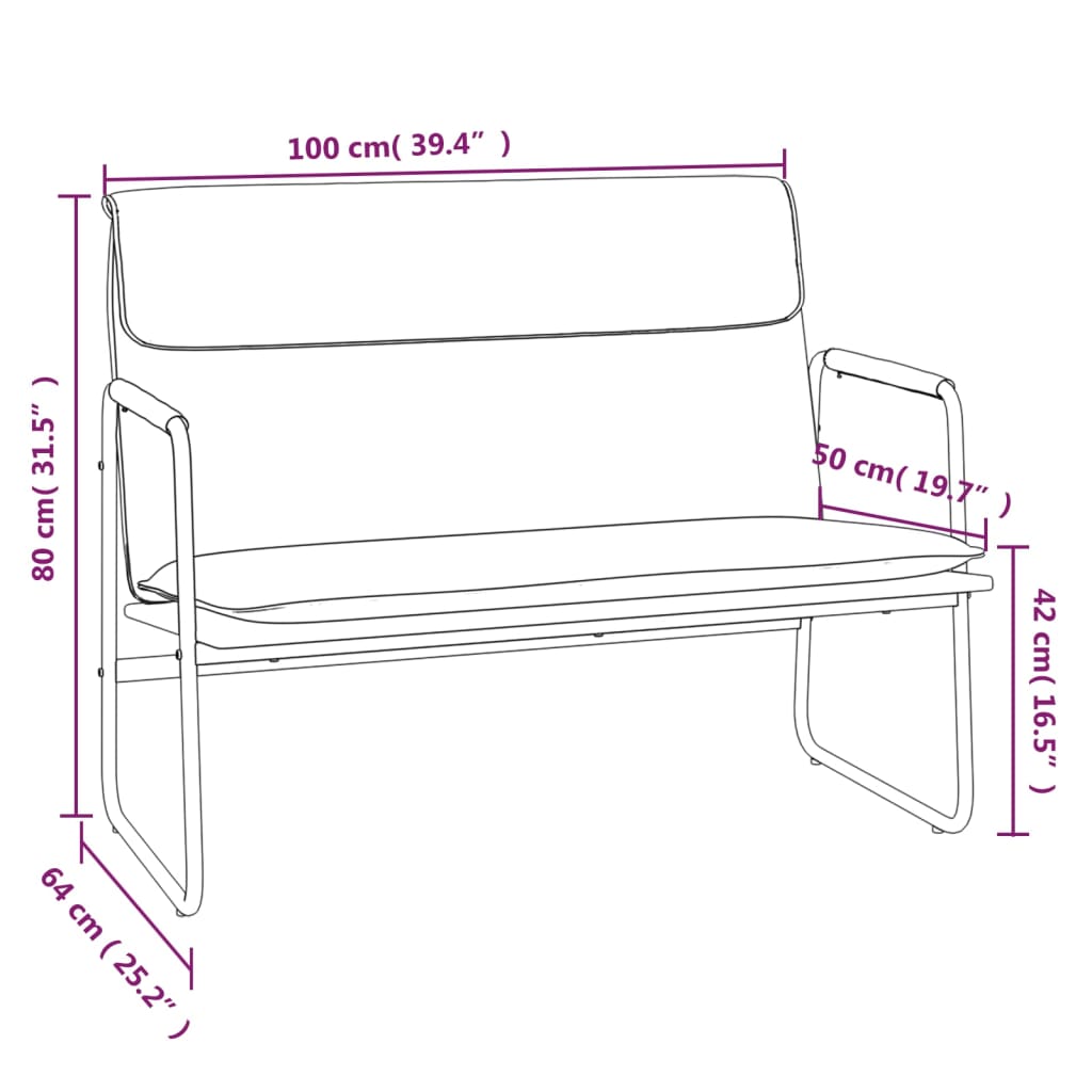 Panca Grigio Chiaro 100x64x80 cm in Tessuto - homemem39