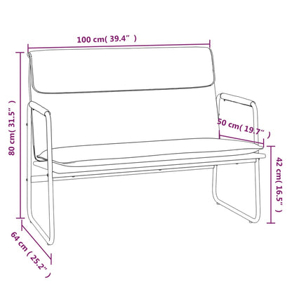 Panca Grigia 100x64x80 cm in Similpelle - homemem39