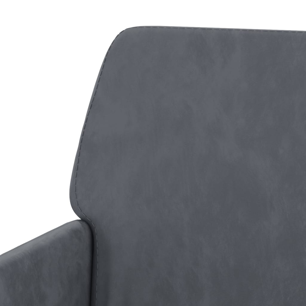 Poltrona Grigio Scuro 62x79x79 cm Velluto - homemem39