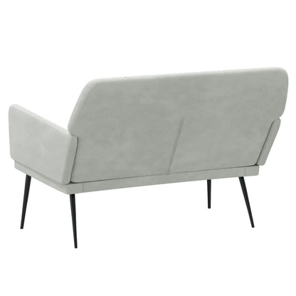 Panca Grigio Chiaro 108x79x79 cm in Velluto - homemem39