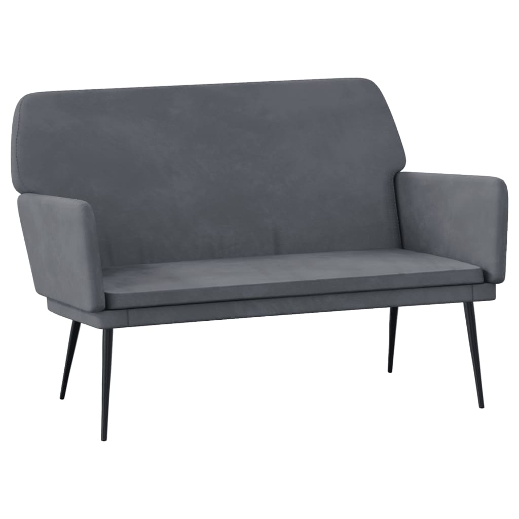 Panca Grigio Scuro 108x79x79 cm in Velluto - homemem39