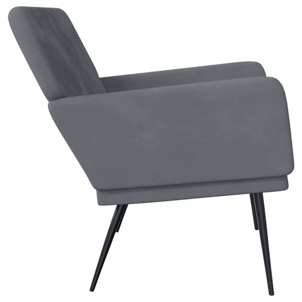 Panca Grigio Scuro 108x79x79 cm in Velluto - homemem39