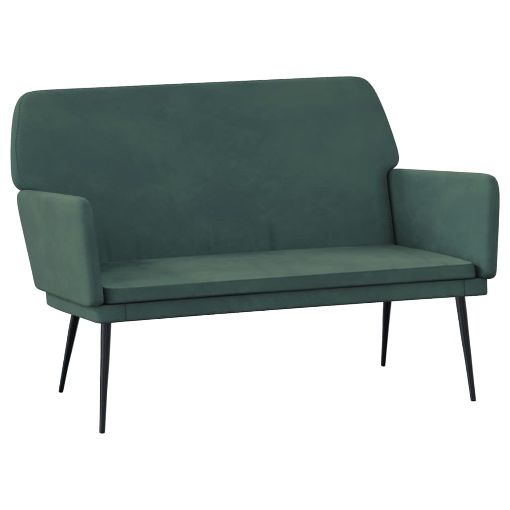 Panca Verde Scuro 108x79x79 cm in Velluto - homemem39