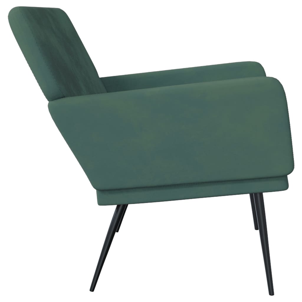 Panca Verde Scuro 108x79x79 cm in Velluto - homemem39