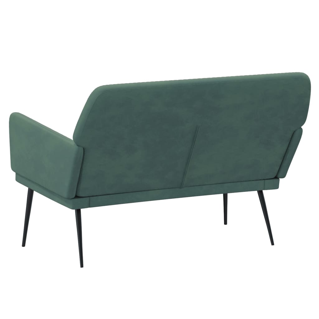 Panca Verde Scuro 108x79x79 cm in Velluto - homemem39