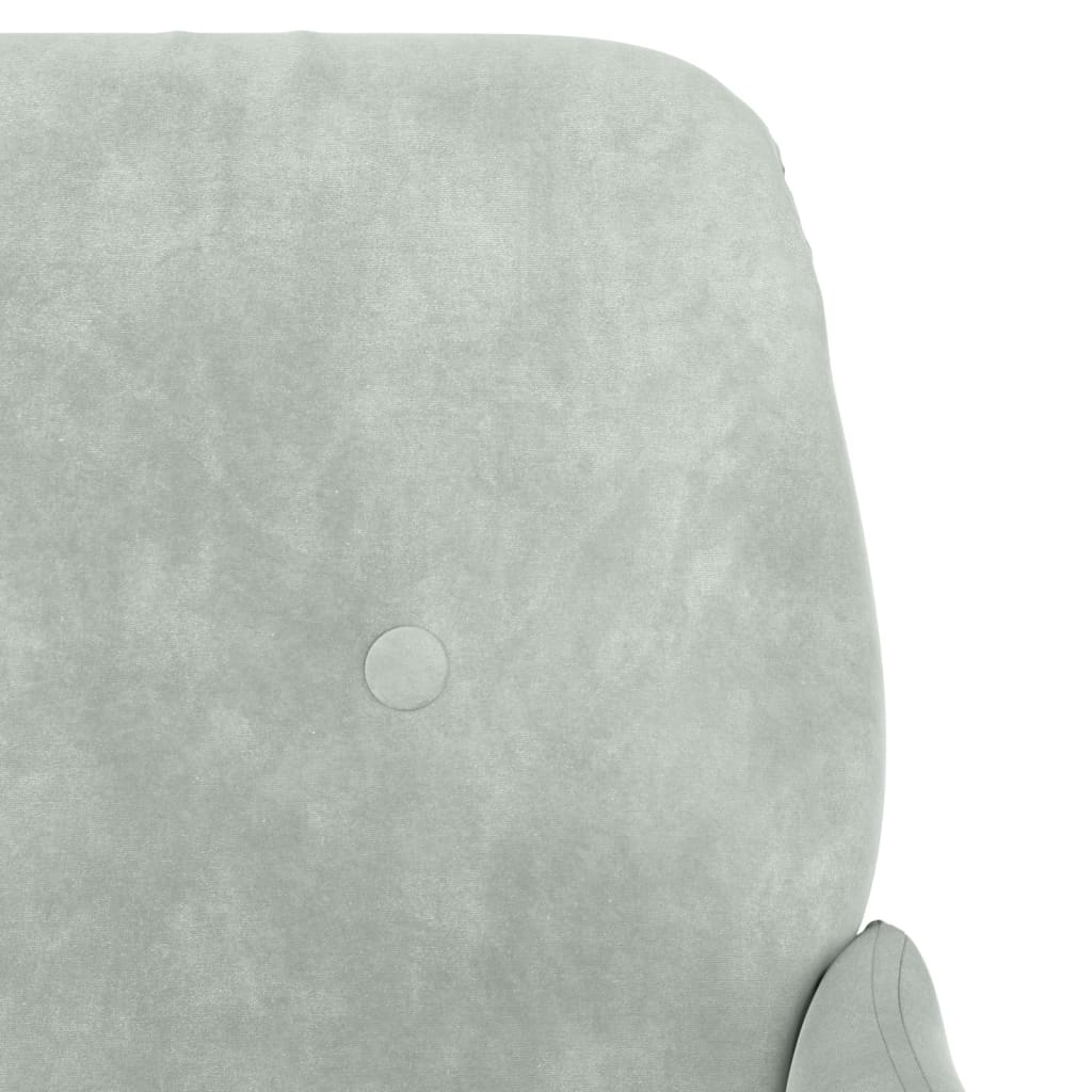 Poltrona Grigio Chiaro 62x79x79 cm Velluto - homemem39