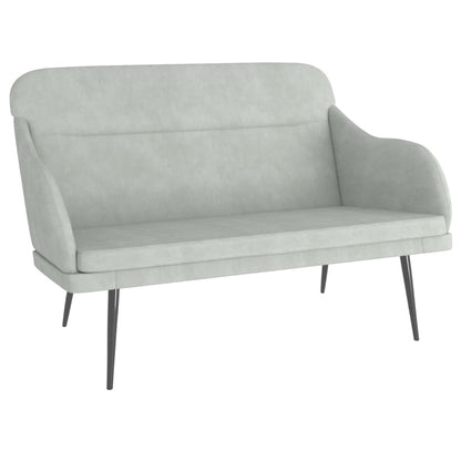 Panca Grigio Chiaro 110x76x80 cm in Velluto - homemem39