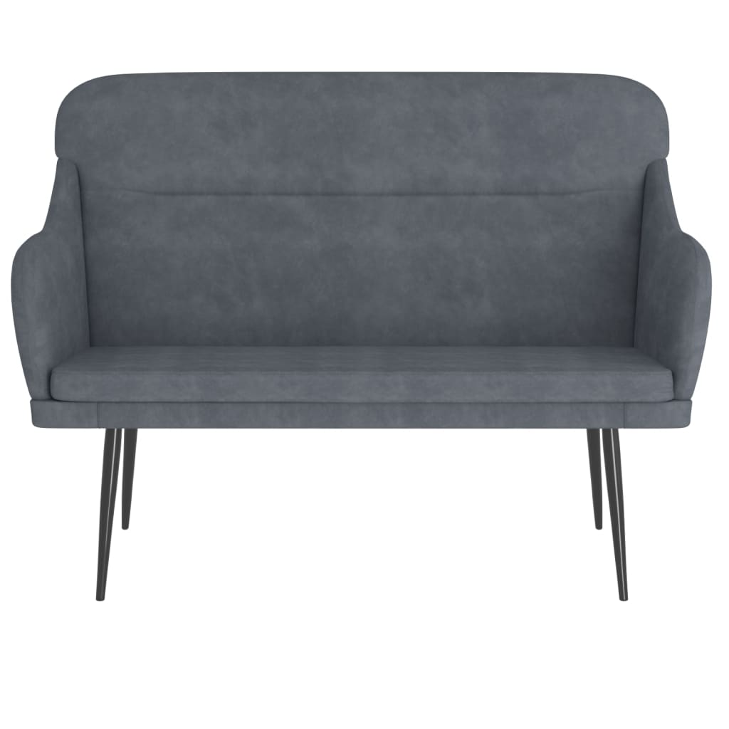 Panca Grigio Scuro 110x76x80 cm in Velluto - homemem39